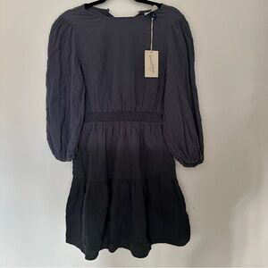 NWT- Universal Thread Womens A Line Dress Gray Ombre Keyhole Back Long Sleeve